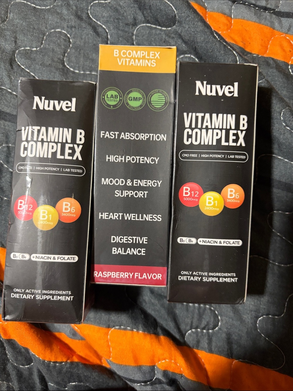 Vitamin B Complex - Black Packaging - Raspberry Flavor 3 boxes